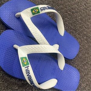 Kids Havaianas Blue and White‎ Flip Flops